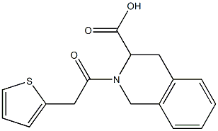 2-[2-(thiophen-2-yl)acetyl]-1,2,3,4-tetrahydroisoquinoline-3-carboxylic acid Struktur