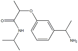 2-[3-(1-aminoethyl)phenoxy]-N-(propan-2-yl)propanamide Struktur