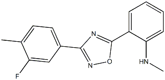 2-[3-(3-fluoro-4-methylphenyl)-1,2,4-oxadiazol-5-yl]-N-methylaniline Struktur