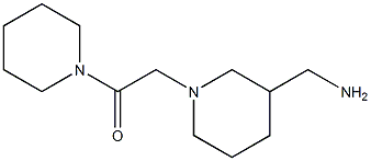 2-[3-(aminomethyl)piperidin-1-yl]-1-(piperidin-1-yl)ethan-1-one Struktur