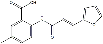 2-[3-(furan-2-yl)prop-2-enamido]-5-methylbenzoic acid Struktur