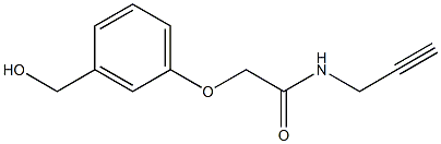 2-[3-(hydroxymethyl)phenoxy]-N-(prop-2-yn-1-yl)acetamide Struktur