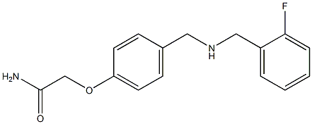 2-[4-({[(2-fluorophenyl)methyl]amino}methyl)phenoxy]acetamide Struktur