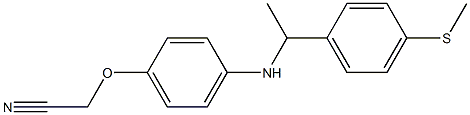 2-[4-({1-[4-(methylsulfanyl)phenyl]ethyl}amino)phenoxy]acetonitrile Struktur