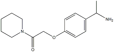 2-[4-(1-aminoethyl)phenoxy]-1-(piperidin-1-yl)ethan-1-one Struktur