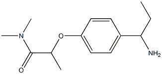 2-[4-(1-aminopropyl)phenoxy]-N,N-dimethylpropanamide Struktur