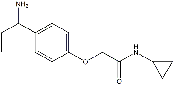 2-[4-(1-aminopropyl)phenoxy]-N-cyclopropylacetamide Struktur