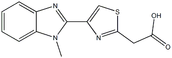 2-[4-(1-methyl-1H-1,3-benzodiazol-2-yl)-1,3-thiazol-2-yl]acetic acid Struktur