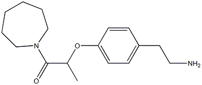 2-[4-(2-aminoethyl)phenoxy]-1-(azepan-1-yl)propan-1-one Struktur