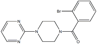 2-[4-(2-bromobenzoyl)piperazin-1-yl]pyrimidine Struktur