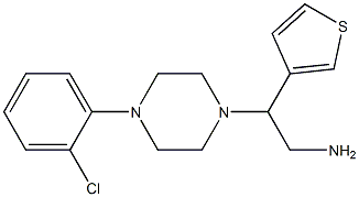 2-[4-(2-chlorophenyl)piperazin-1-yl]-2-(thiophen-3-yl)ethan-1-amine Struktur