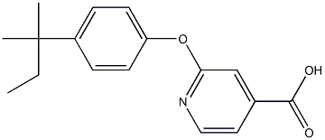 2-[4-(2-methylbutan-2-yl)phenoxy]pyridine-4-carboxylic acid Struktur