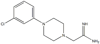 2-[4-(3-chlorophenyl)piperazin-1-yl]ethanimidamide Struktur