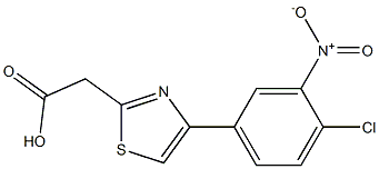 2-[4-(4-chloro-3-nitrophenyl)-1,3-thiazol-2-yl]acetic acid Struktur