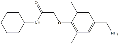 2-[4-(aminomethyl)-2,6-dimethylphenoxy]-N-cyclohexylacetamide Struktur