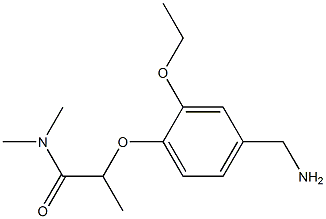 2-[4-(aminomethyl)-2-ethoxyphenoxy]-N,N-dimethylpropanamide Struktur