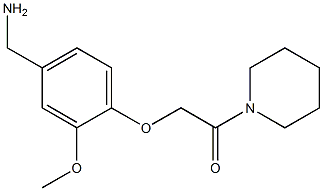 2-[4-(aminomethyl)-2-methoxyphenoxy]-1-(piperidin-1-yl)ethan-1-one Struktur