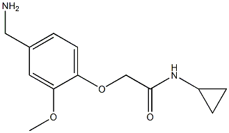 2-[4-(aminomethyl)-2-methoxyphenoxy]-N-cyclopropylacetamide Struktur