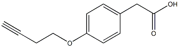 2-[4-(but-3-yn-1-yloxy)phenyl]acetic acid Struktur