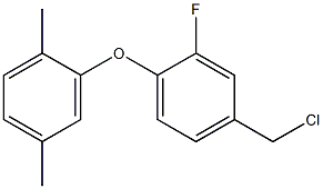 2-[4-(chloromethyl)-2-fluorophenoxy]-1,4-dimethylbenzene Struktur