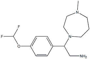 2-[4-(difluoromethoxy)phenyl]-2-(4-methyl-1,4-diazepan-1-yl)ethan-1-amine Struktur