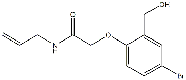 2-[4-bromo-2-(hydroxymethyl)phenoxy]-N-(prop-2-en-1-yl)acetamide Struktur