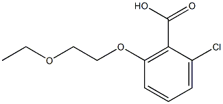 2-chloro-6-(2-ethoxyethoxy)benzoic acid Struktur