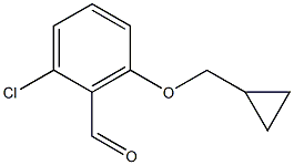 2-chloro-6-(cyclopropylmethoxy)benzaldehyde Struktur