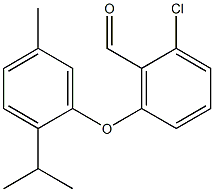 2-chloro-6-[5-methyl-2-(propan-2-yl)phenoxy]benzaldehyde Struktur