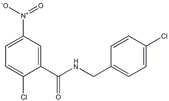 2-chloro-N-[(4-chlorophenyl)methyl]-5-nitrobenzamide Struktur