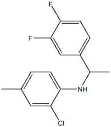 2-chloro-N-[1-(3,4-difluorophenyl)ethyl]-4-methylaniline Struktur