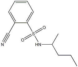 2-cyano-N-(1-methylbutyl)benzenesulfonamide Struktur