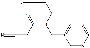 2-cyano-N-(2-cyanoethyl)-N-(pyridin-3-ylmethyl)acetamide Struktur