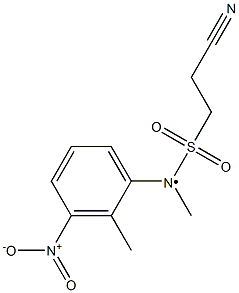 2-cyano-N-methyl-N-(2-methyl-3-nitrophenyl)ethane-1-sulfonamido Struktur