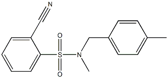 2-cyano-N-methyl-N-[(4-methylphenyl)methyl]benzene-1-sulfonamide Struktur