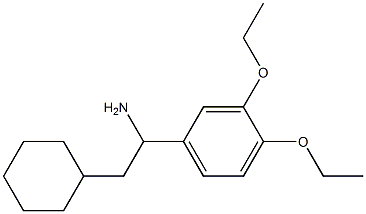 2-cyclohexyl-1-(3,4-diethoxyphenyl)ethan-1-amine Struktur