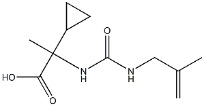 2-cyclopropyl-2-({[(2-methylprop-2-enyl)amino]carbonyl}amino)propanoic acid Struktur