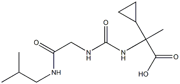 2-cyclopropyl-2-[({[2-(isobutylamino)-2-oxoethyl]amino}carbonyl)amino]propanoic acid Struktur