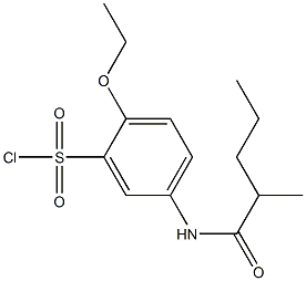 2-ethoxy-5-(2-methylpentanamido)benzene-1-sulfonyl chloride Struktur