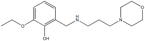 2-ethoxy-6-({[3-(morpholin-4-yl)propyl]amino}methyl)phenol Struktur