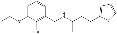 2-ethoxy-6-({[4-(furan-2-yl)butan-2-yl]amino}methyl)phenol Struktur