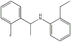 2-ethyl-N-[1-(2-fluorophenyl)ethyl]aniline Struktur