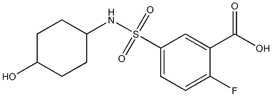 2-fluoro-5-[(4-hydroxycyclohexyl)sulfamoyl]benzoic acid Struktur