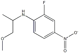 2-fluoro-N-(1-methoxypropan-2-yl)-4-nitroaniline Struktur