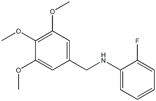 2-fluoro-N-[(3,4,5-trimethoxyphenyl)methyl]aniline Struktur