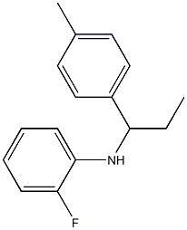 2-fluoro-N-[1-(4-methylphenyl)propyl]aniline Struktur