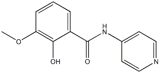 2-hydroxy-3-methoxy-N-(pyridin-4-yl)benzamide Struktur