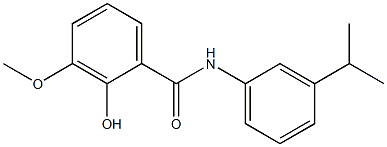 2-hydroxy-3-methoxy-N-[3-(propan-2-yl)phenyl]benzamide Struktur