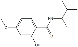 2-hydroxy-4-methoxy-N-(3-methylbutan-2-yl)benzamide Struktur