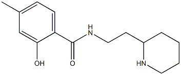 2-hydroxy-4-methyl-N-(2-piperidin-2-ylethyl)benzamide Struktur